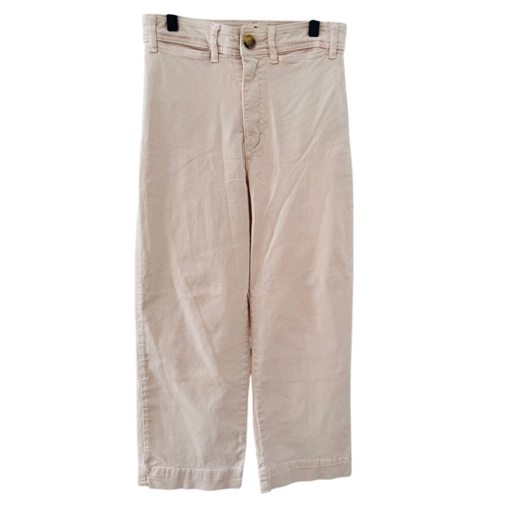 Marine Layer Blush Pink‎ Wide Leg Crop Pants Jeans size 4